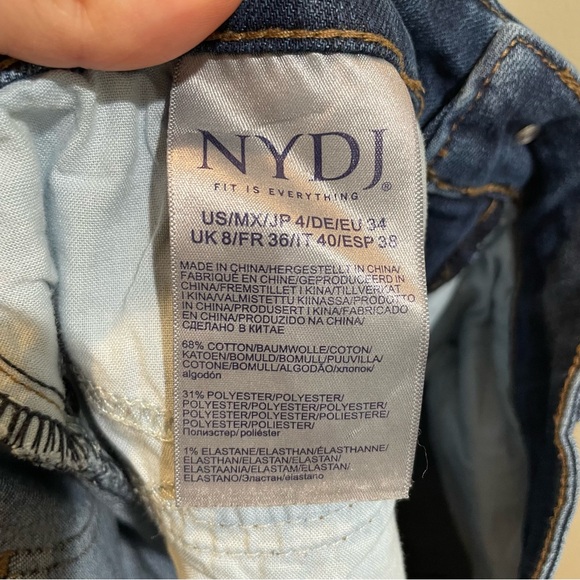 NYDJ Skinny Jeans Dark Wash Blue Women’s Size 4 - Picture 7 of 8